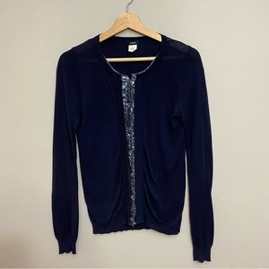 J.Crew Sequin Placket Cardigan